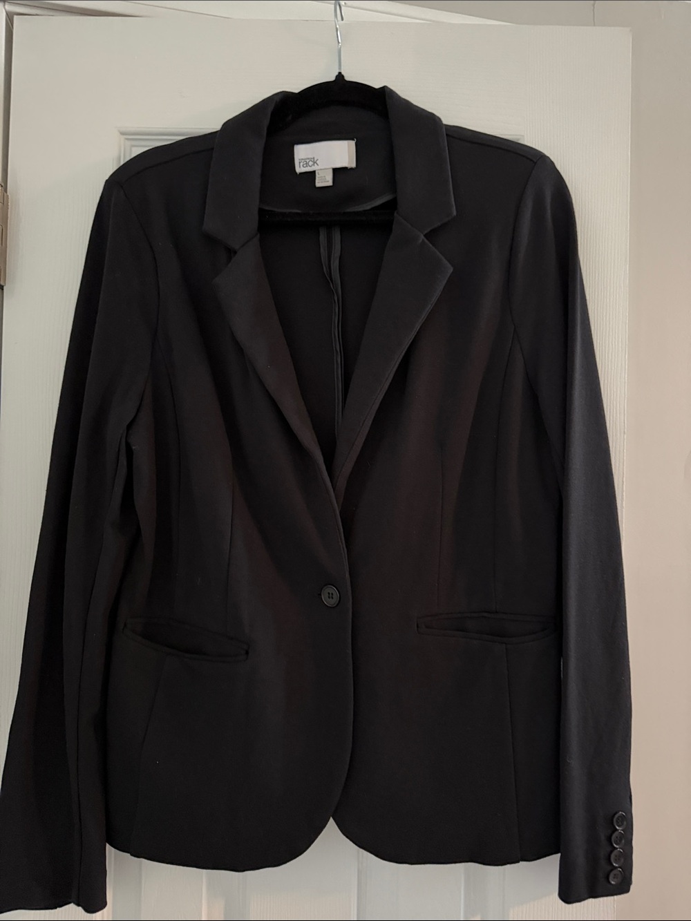 Nordstrom Black Single-Button Women's Ponte suit